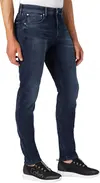 Calvin Klein SLIM TAPER Erkek mavi Kot Pantolon