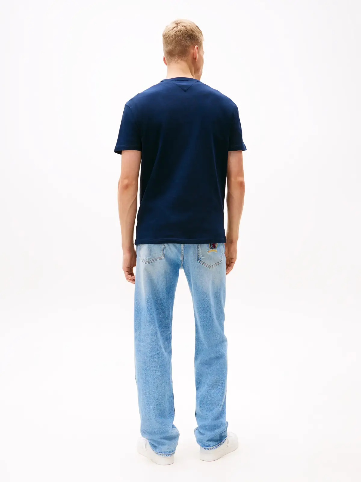 Tommy Hilfiger TJM REG BADGE TEE EX, C1G Lacivert Erkek T-Shirt & Polo