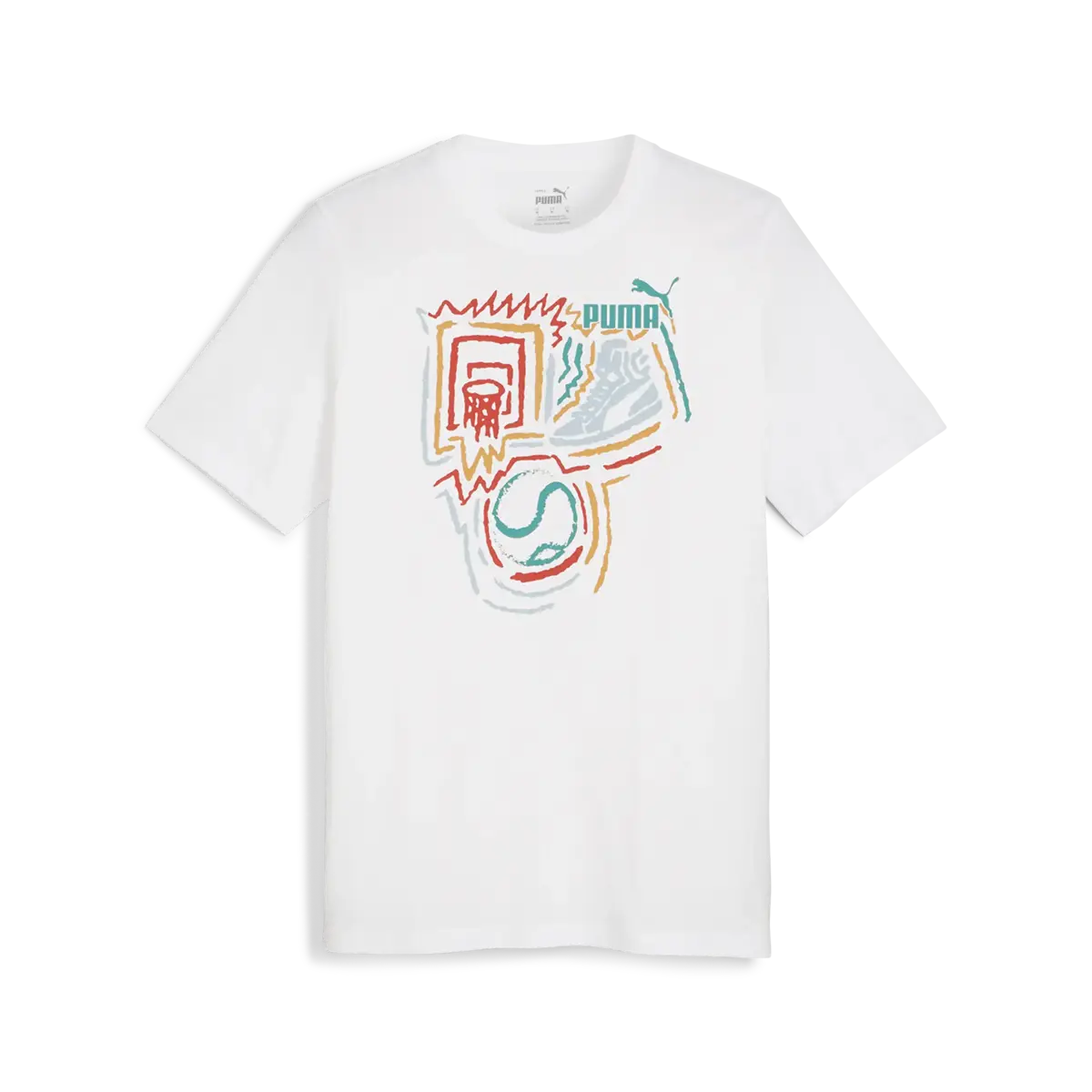 Puma GRAPHICS Year of Sports Tee Beyaz Erkek T-Shirt & Polo