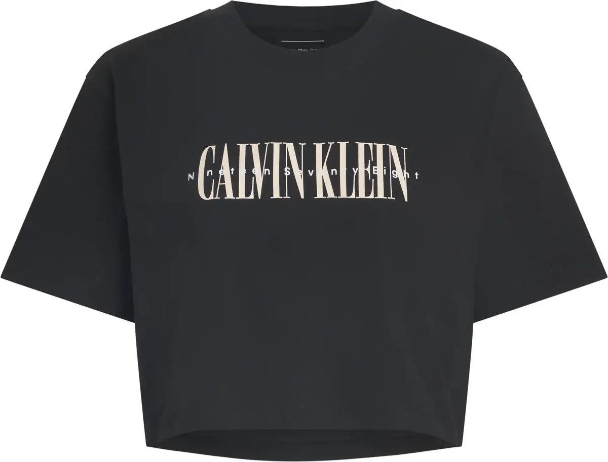 Calvin Klein VARSITY CALVIN KLEIN, BEH Siyah Kadın T-Shirt & Polo