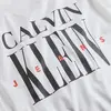 Calvin Klein SERIF FONT GRAPHIC T, YAF Beyaz Erkek T-Shirt & Polo