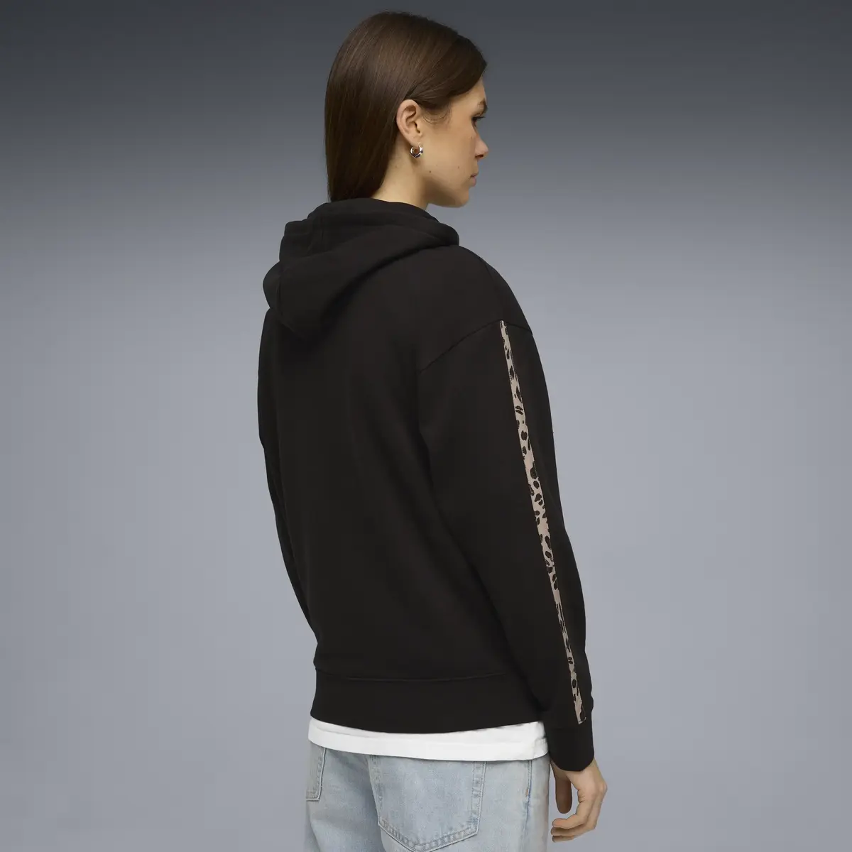 Puma ESS GRAPHIC Animal Hoodie Siyah Kadın Sweatshirt
