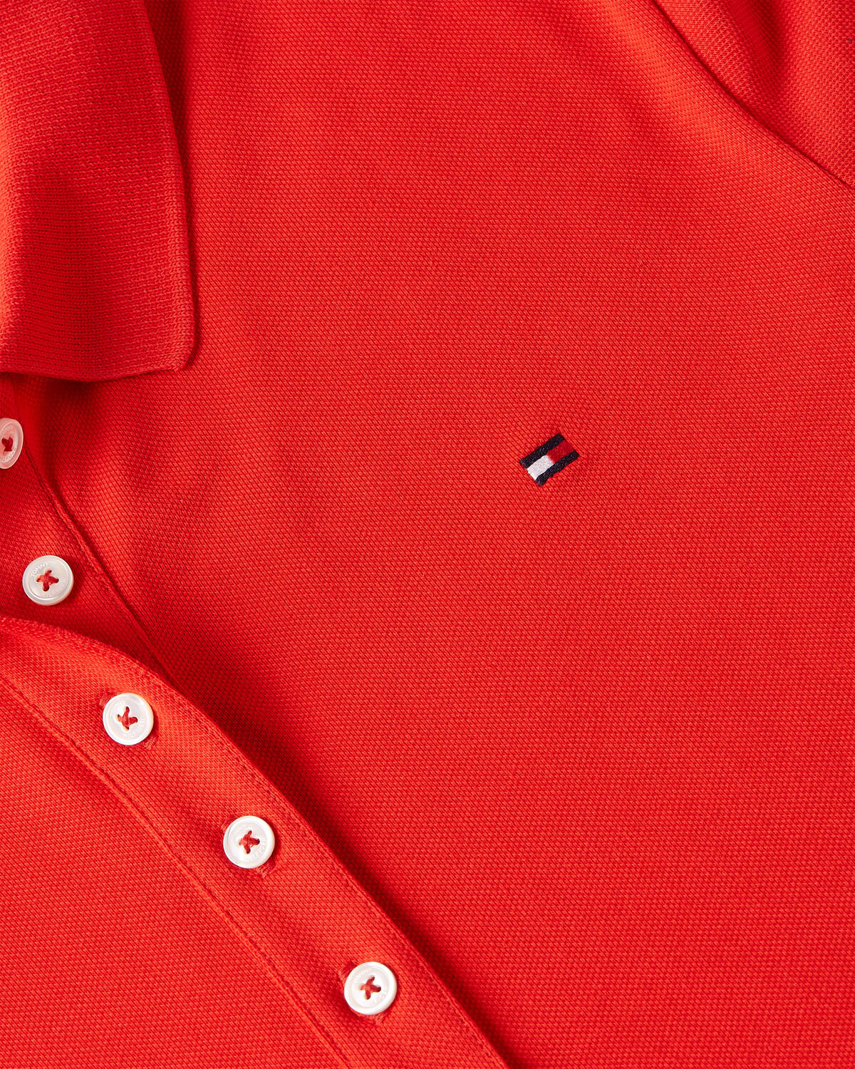 Tommy Hilfiger 1985 REG PIQUE POLO Kadın Kırmızı Polo T-Shirt