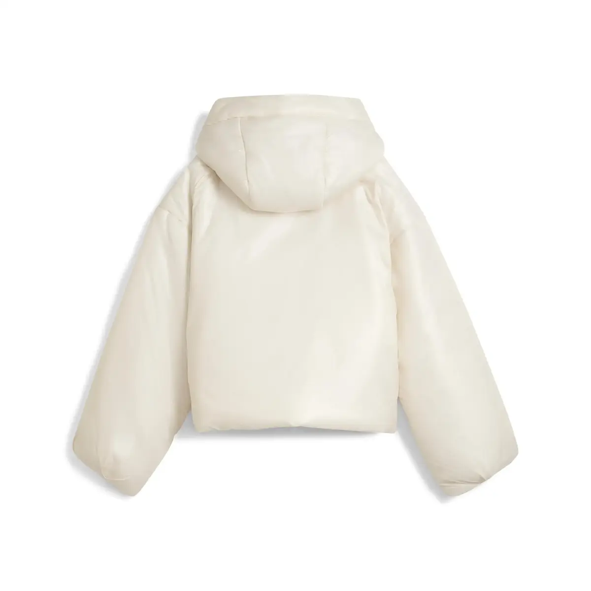 Puma Shiny Hooded Padded Jacket Krem Kadın Mont