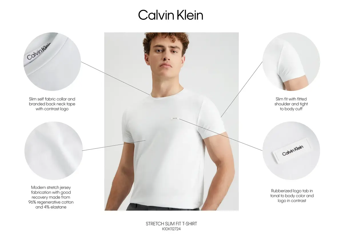 Calvin Klein Beyaz Erkek T-Shirt & Polo