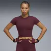 Puma W PUMA SHAPE BABY TEE Kırmızı Kadın Crop
