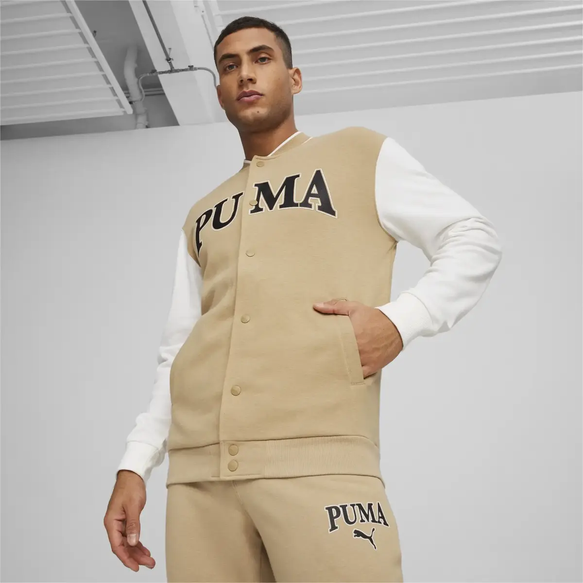 Puma SQUAD Track Jacket TR Açık Kahve Erkek Fermuarlı Ceket