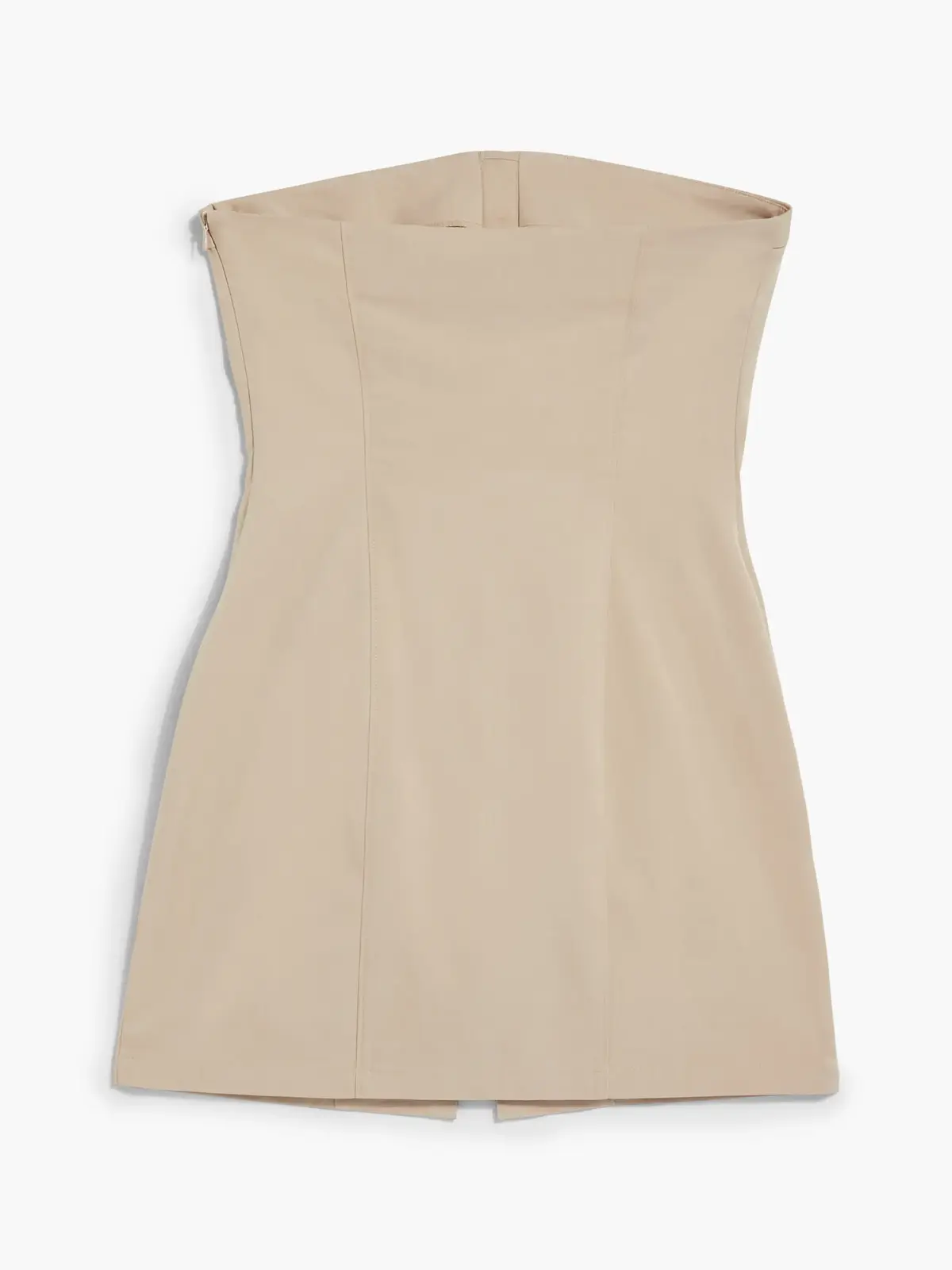 Calvin Klein HOOK & EYE WOVEN BAN Kadın Krem Elbise