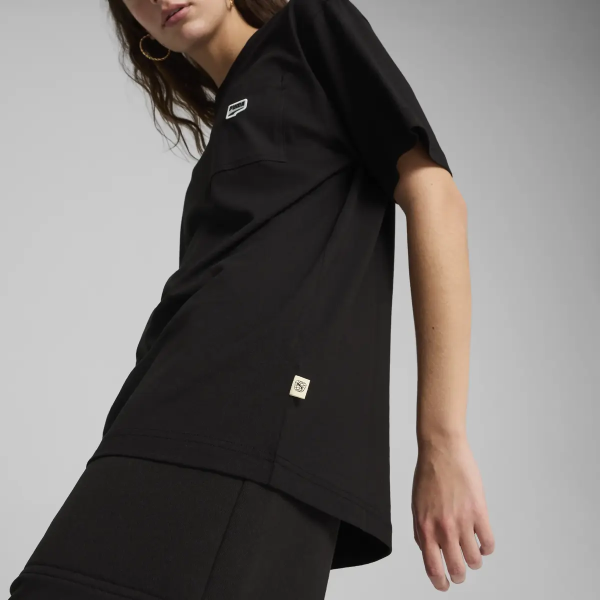 Puma DOWNTOWN Relaxed Tee Siyah Erkek T-Shirt
