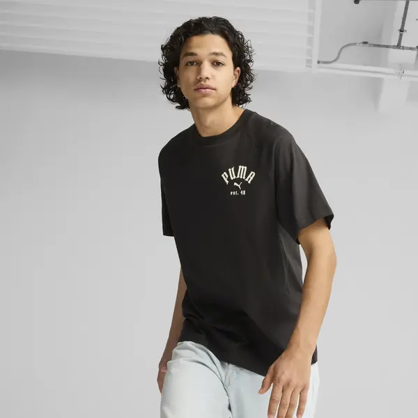 Puma CLASSICS Relaxed Graphic Tee Siyah Erkek T-Shirt