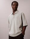 Calvin Klein SS SUPIMA CHEST EMB, PEZ, S Gri Erkek T-Shirt