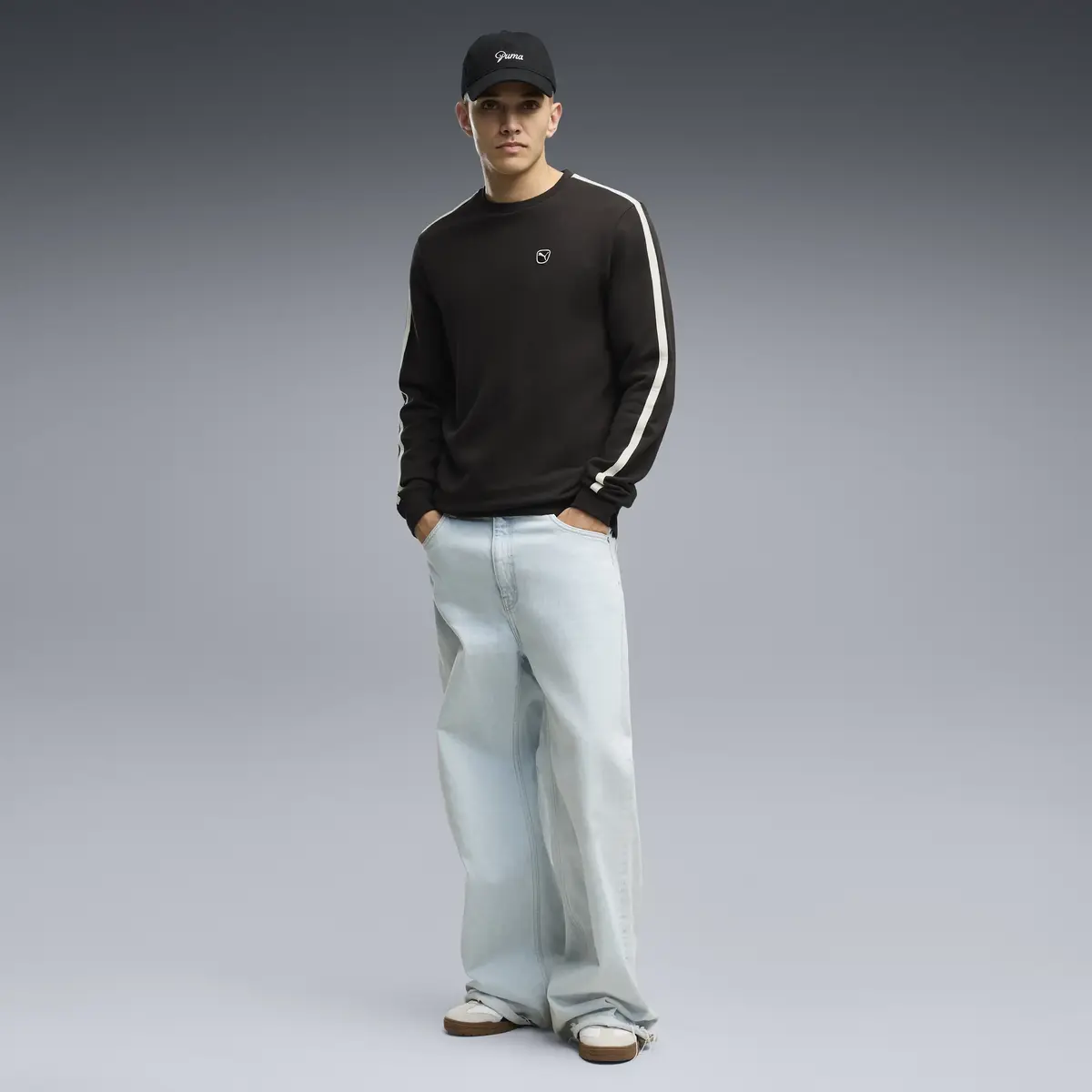 PUMA ESS ELEVATED Crew Siyah Erkek Sweatshirt