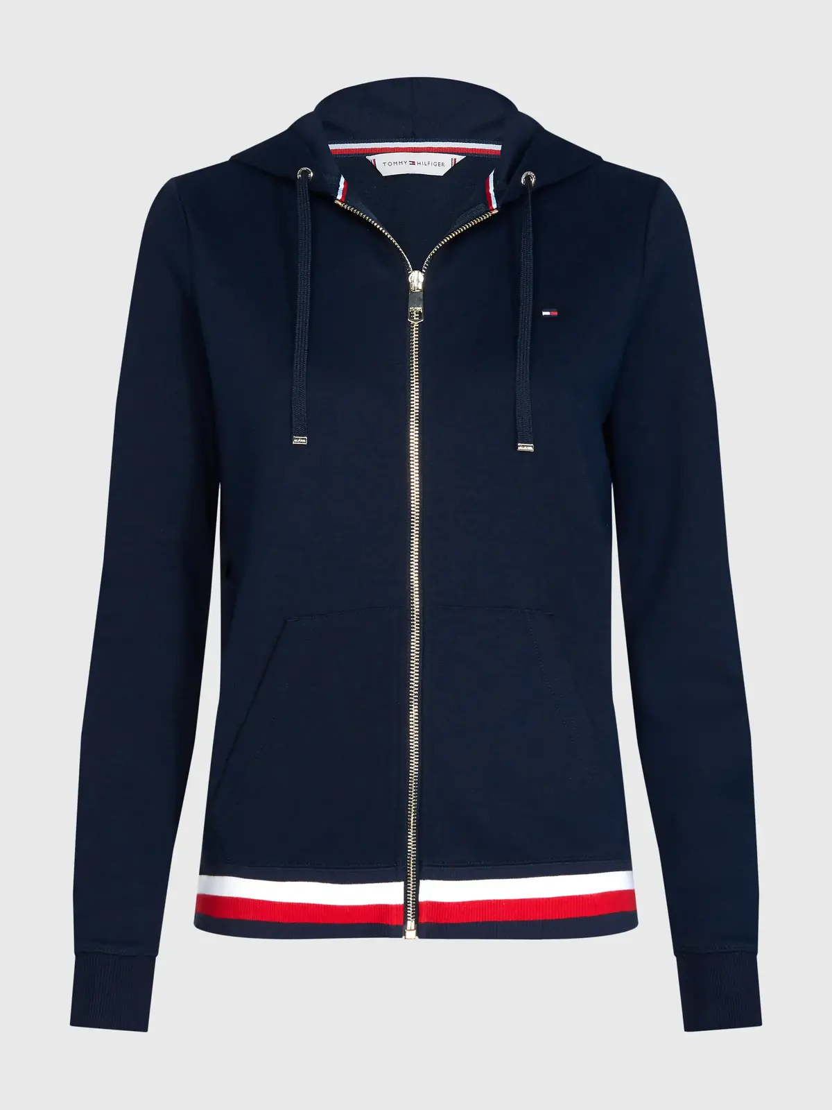 Tommy Hilfiger HERITAGE ZIP-THROUGH Kadın Siyah Hoodie
