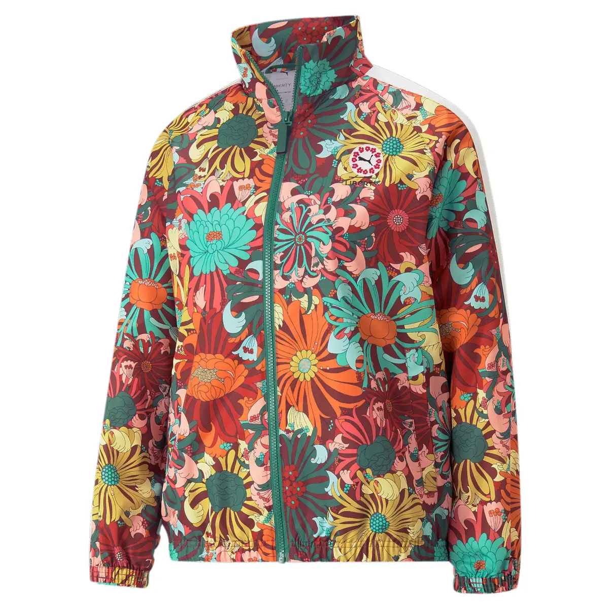 Puma X Lıberty Aop Jacket Prıstıne-Aop Yeşil Kadın Sweatshirt