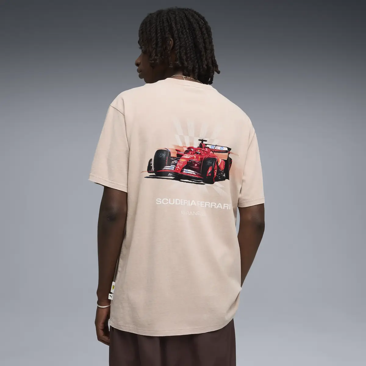 PUMA Ferrari Car Graphic Tee II Rose Latte Pembe Erkek T-Shirt & Polo