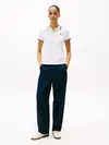 Tommy Hilfiger FEMININE SPORTY SLIM, YCF Beyaz Kadın T-Shirt & Polo