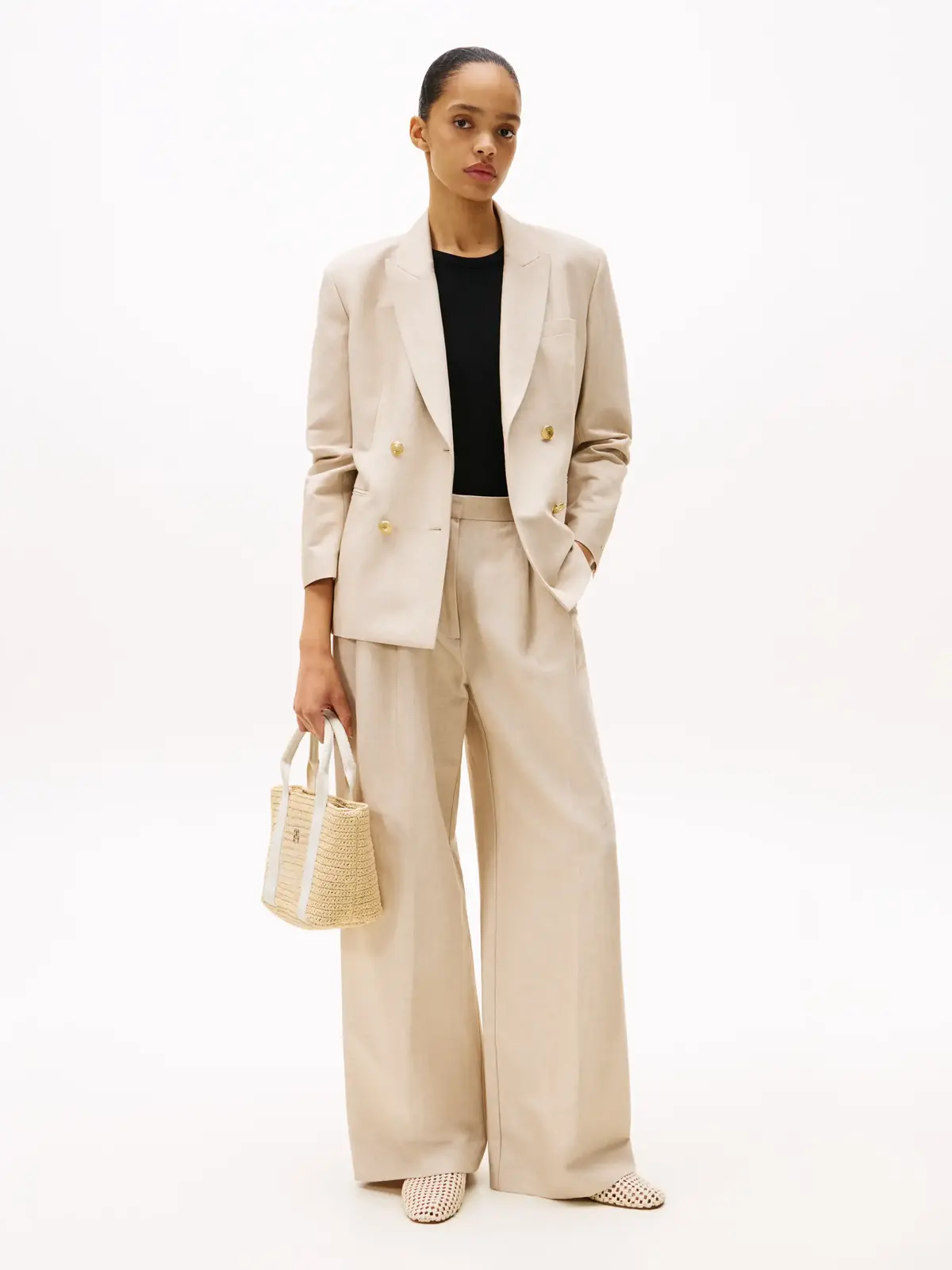 Tommy Hilfiger TH SPRING LOGO MINI, AA8 Krem Kadın Çanta & Cüzdan