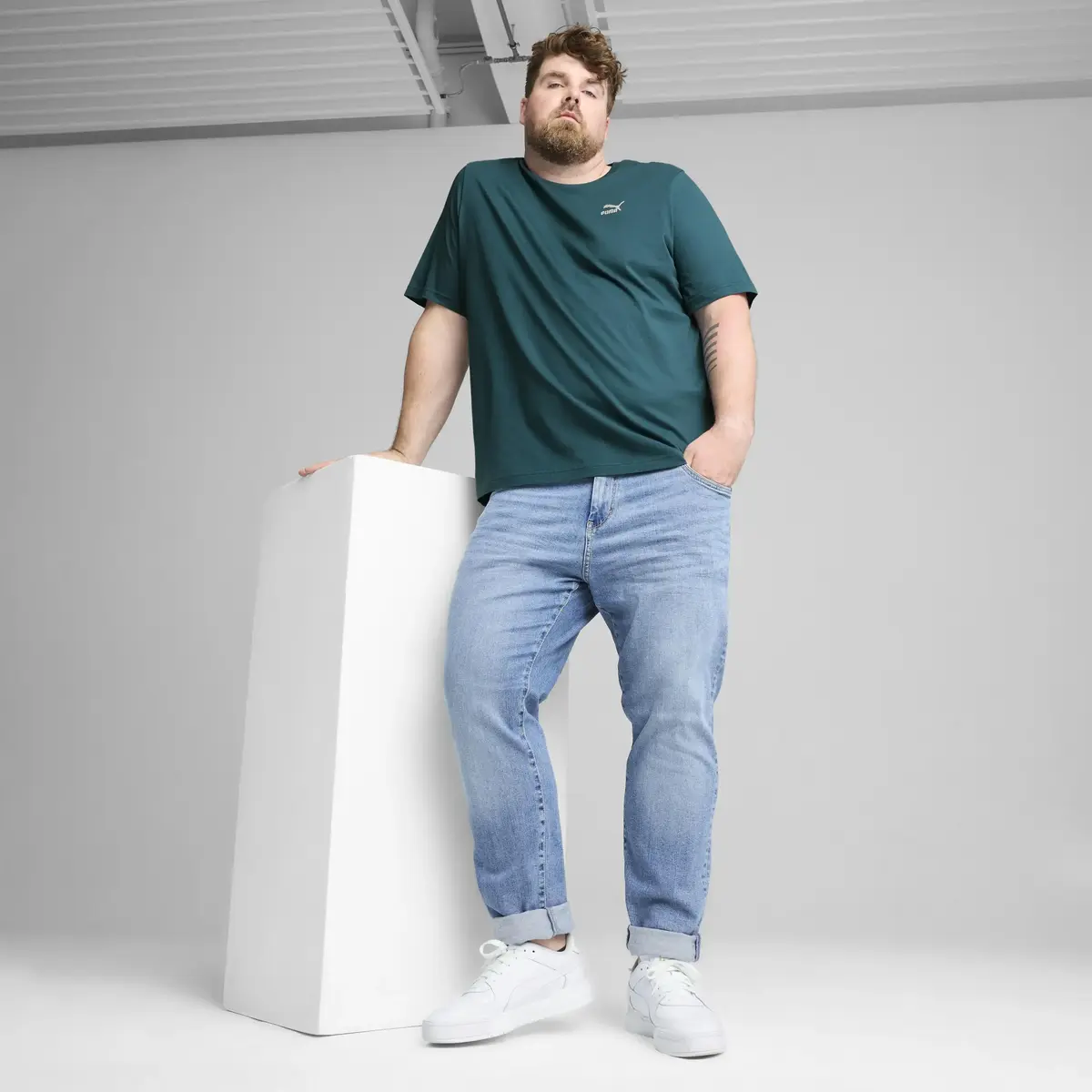Puma CLASSICS Small Logo Tee Yeşil Erkek T-Shirt