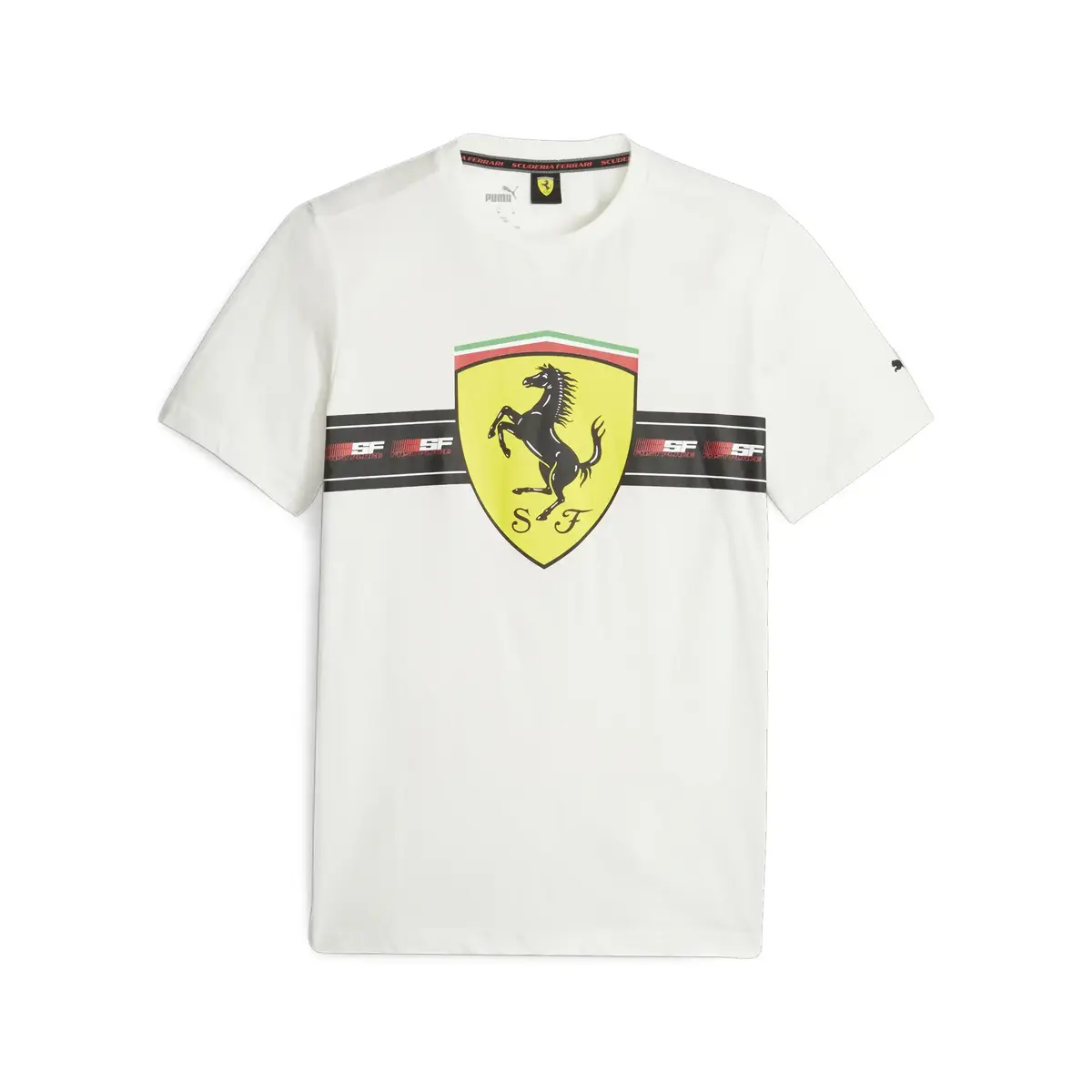 Puma Ferrari Race Hrtg  Bg Shld T Beyaz Erkek T-Shirt