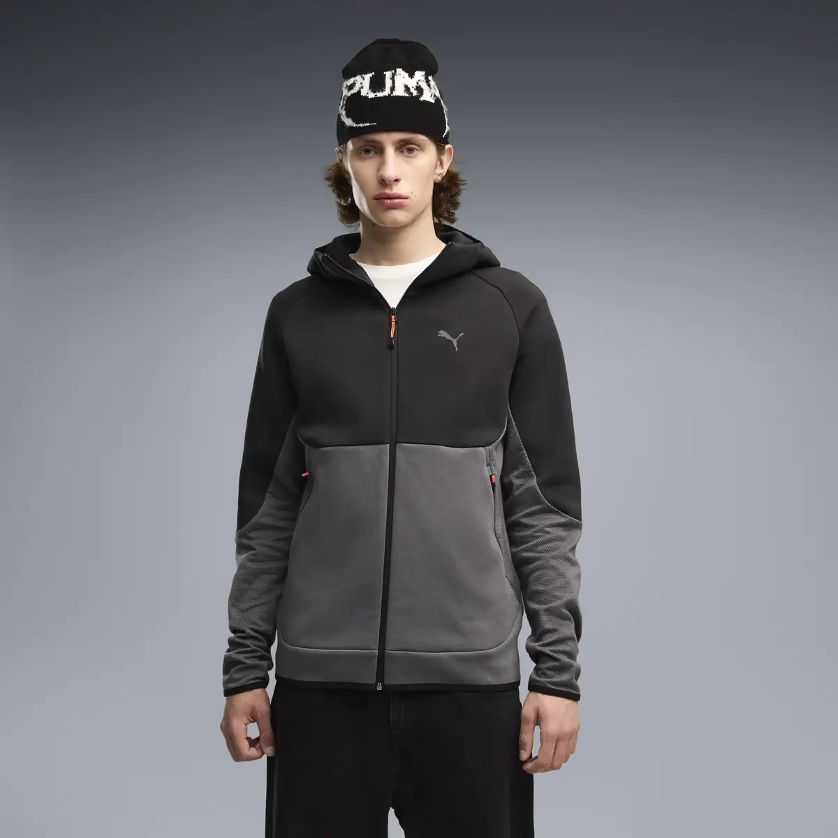 PUMA PUMATECH Full-Zip Hoodie Siyah Erkek Sweatshirt