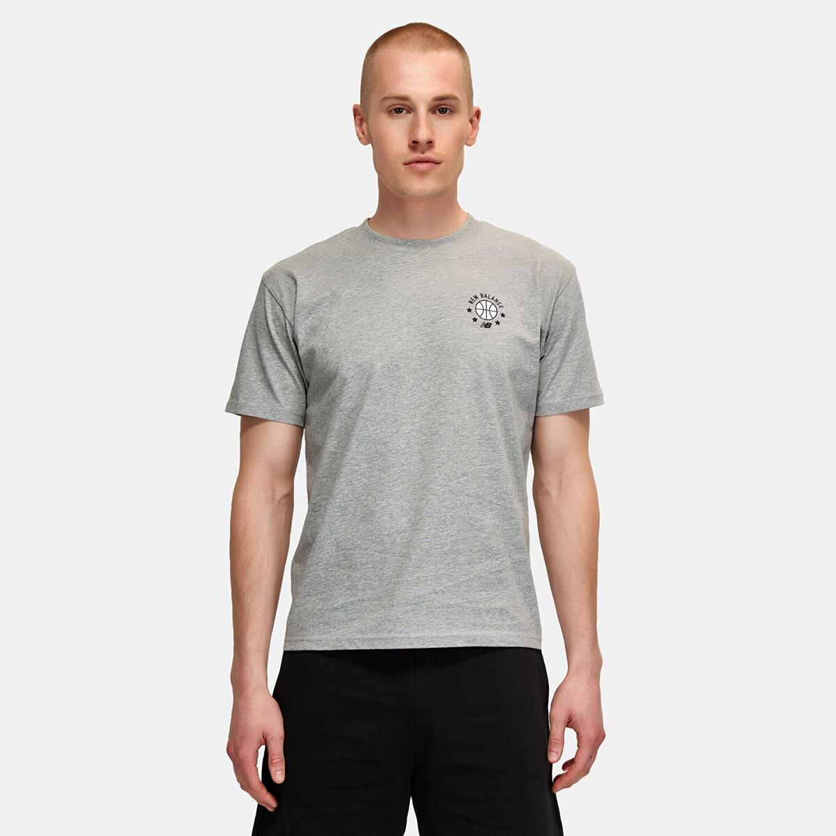 New Balance MNT1411 Erkek Gri T-Shirt
