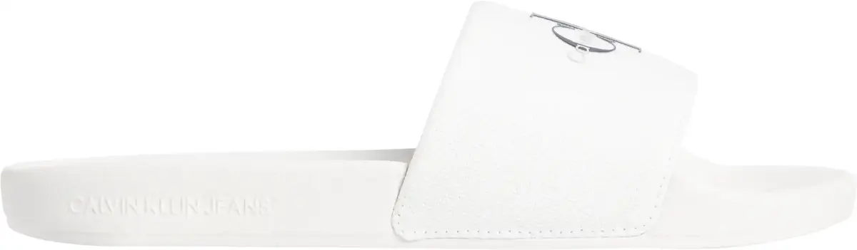 Calvin Klein SLIDE MONOGRAM WN, 01W Beyaz Kadın Terlik