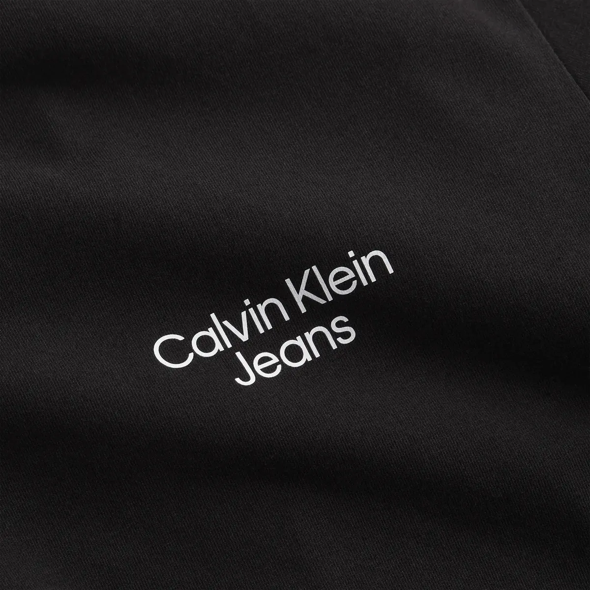 Calvin Klein STACKED LOGO V-NECK Erkek Siyah T-Shirt