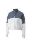 Puma Power Winterized Half-Placket Crew Lacivert Kadın Polar Sweatshirt