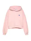 Calvin Klein HANDWRITING LOGO HOO Pembe Çocuk Kapüşonlu Sweatshirt