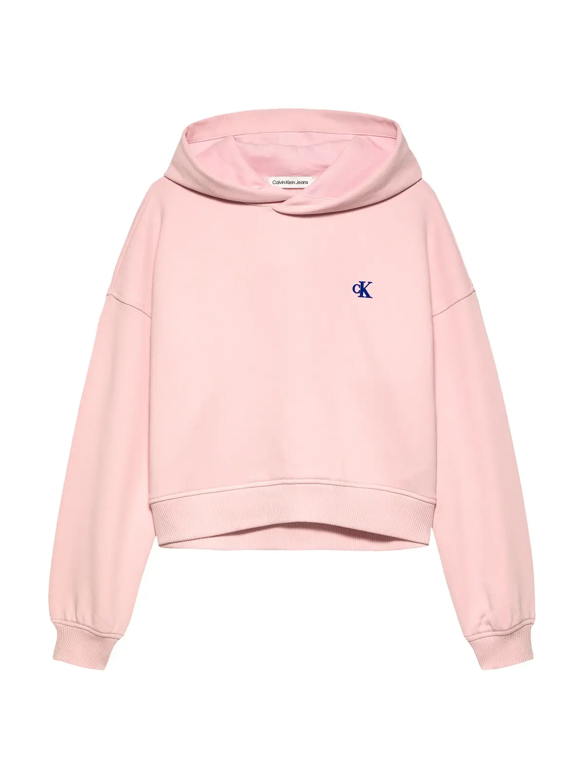 Calvin Klein HANDWRITING LOGO HOO Pembe Çocuk Kapüşonlu Sweatshirt