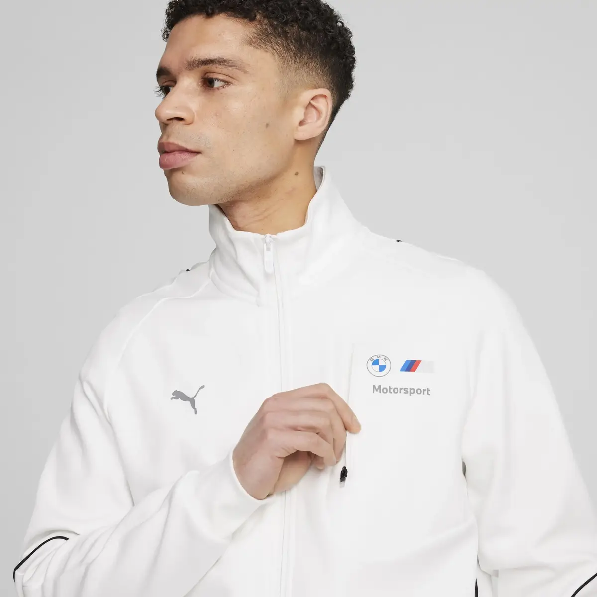 Puma BMW MMS SWEAT JKT Beyaz Erkek Sweatshirt
