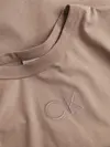 Calvin Klein SATIN CK SLIM T-SHIR, GA6 Kahverengi Kadın T-Shirt & Polo