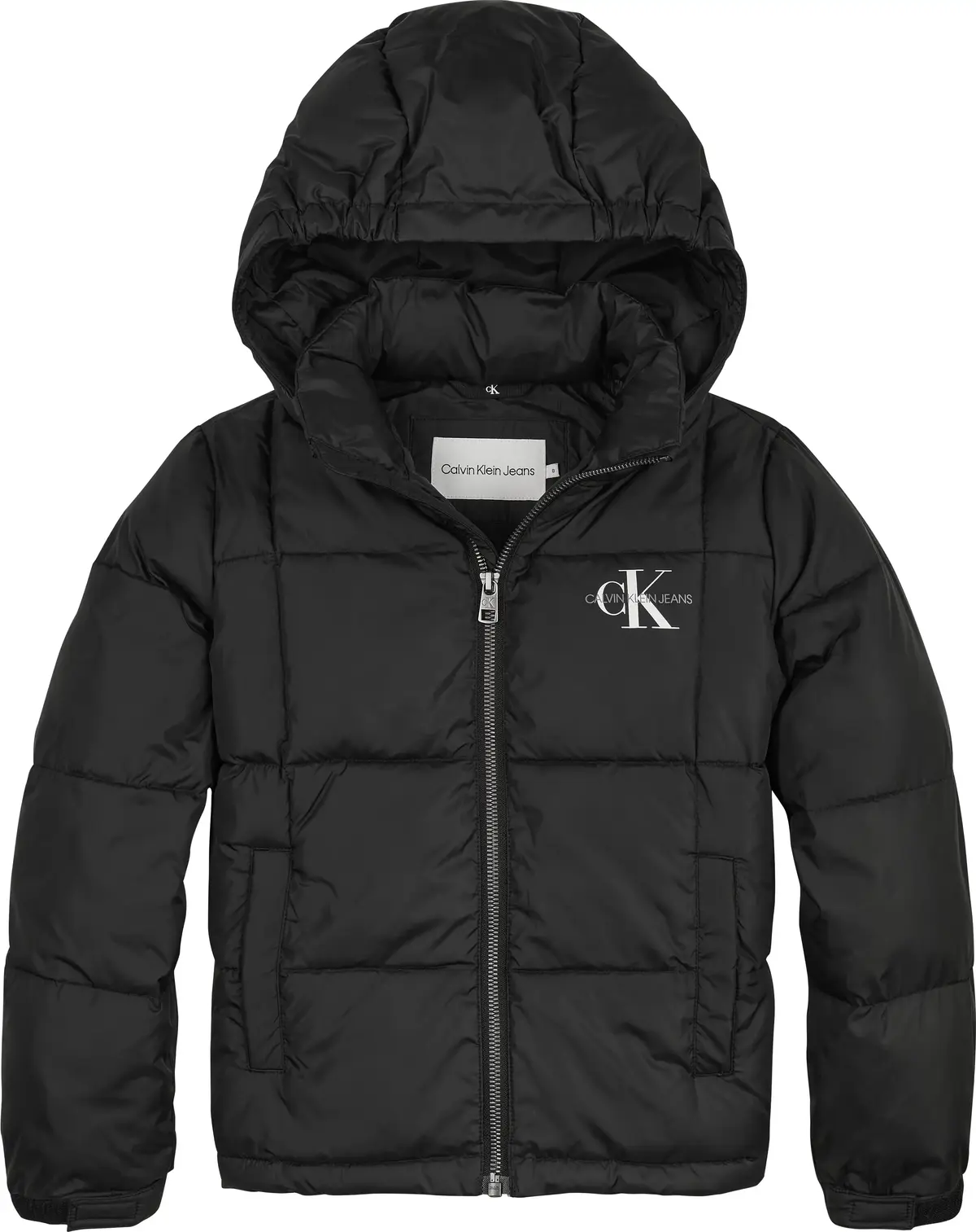 Calvin Klein SHORT QUILTED PUFFER Kadın Siyah Şişme Mont