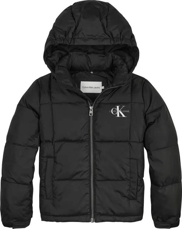 Calvin Klein SHORT QUILTED PUFFER Kadın Siyah Şişme Mont