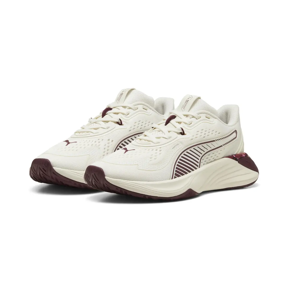 Puma PWR Hybrid TR Wns Floral Ri Beyaz Kadın Yürüyüş ve Koşu Ayakkabısı