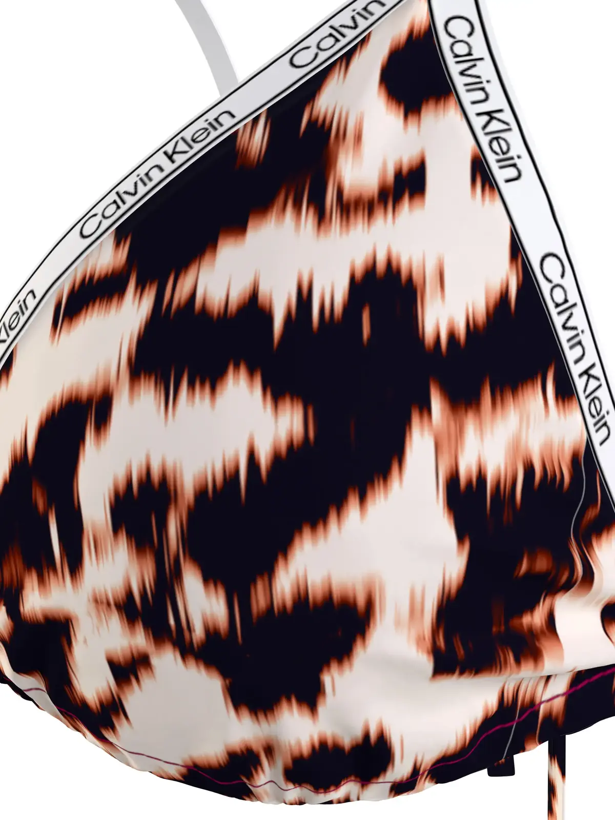 Calvin Klein TRIANGLE-RP-PRINT Kadın Kahverengi Bikini Üstü