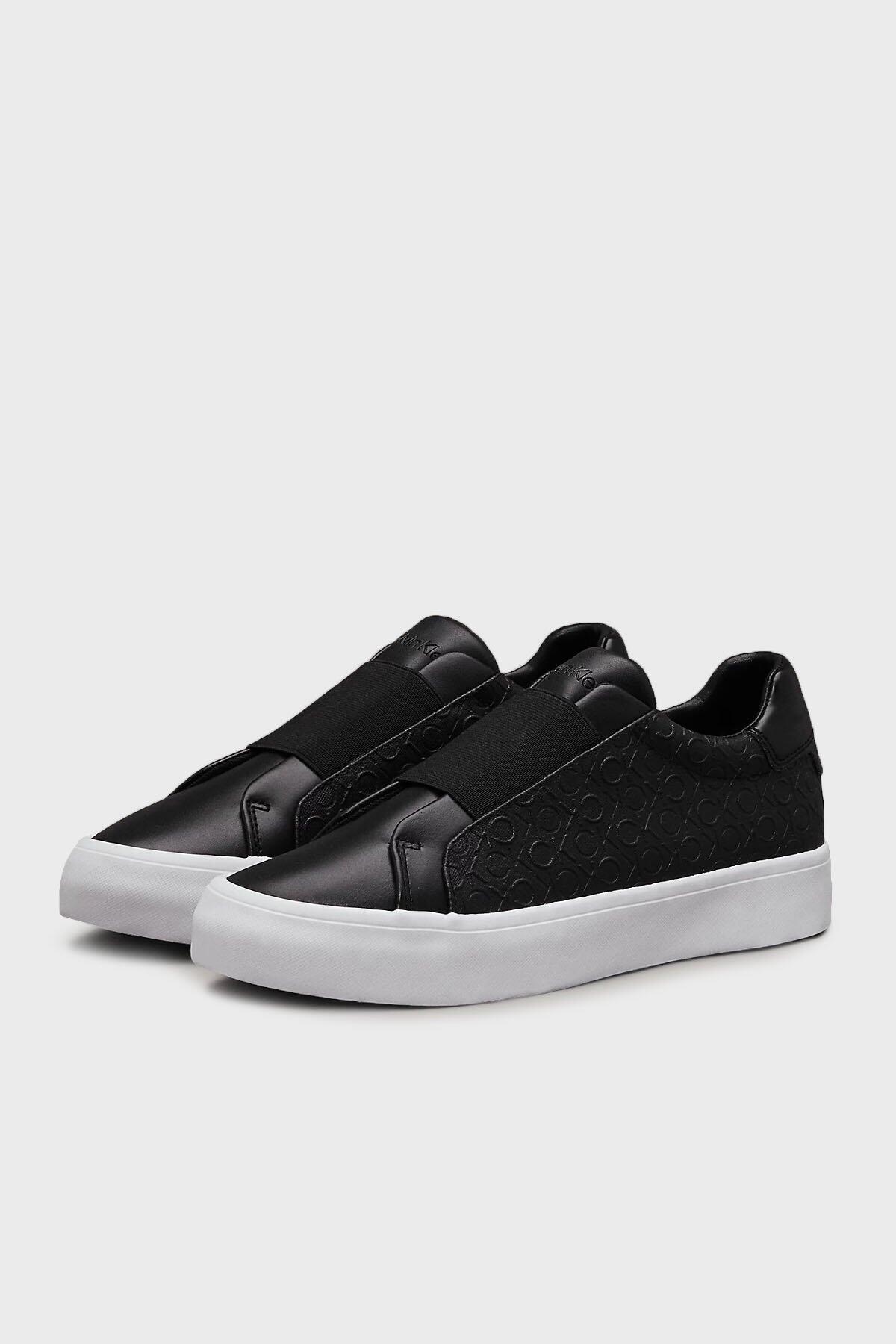 Calvin Klein CUPSOLE LACE UP LTH, BEH Siyah Kadın Spor Ayakkabı