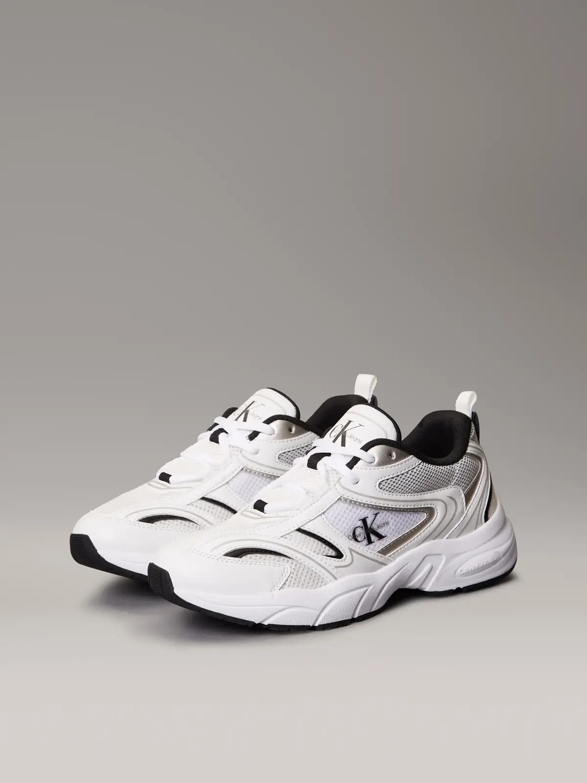 Calvin Klein RETRO TENNIS MESH ML, 01W Beyaz Kadın Spor Ayakkabı & Sneaker