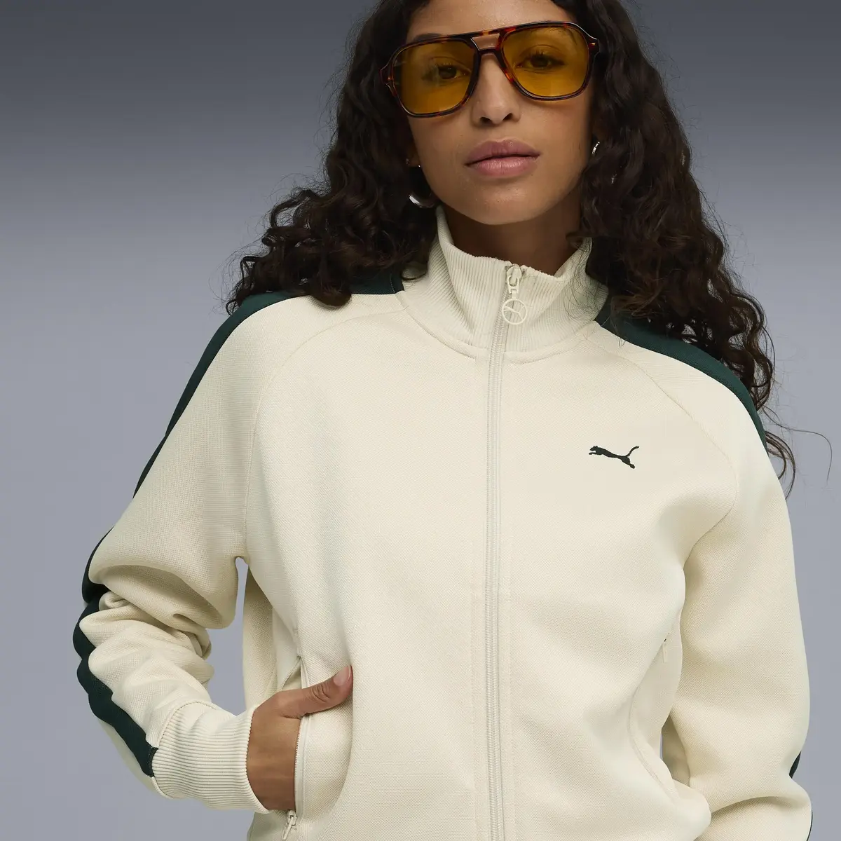 Puma T7 ALWAYS ON Track Jacket Krem Kadın Ceket