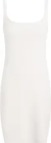 Calvin Klein SOFT RIB FIT & FLARE, ADA Beyaz Kadın Elbise-Etek