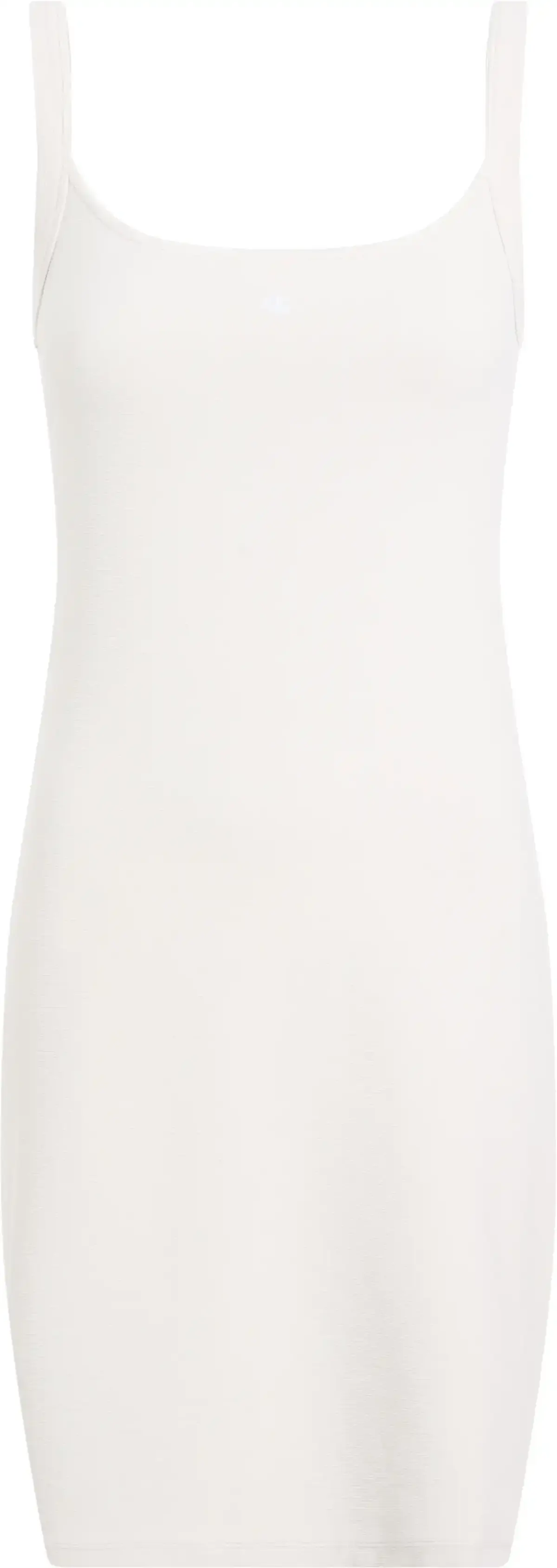 Calvin Klein SOFT RIB FIT & FLARE, ADA Beyaz Kadın Elbise-Etek