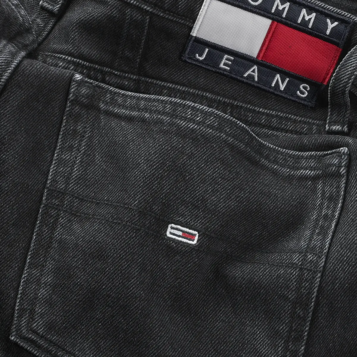 Tommy Hilfiger MOM JEAN UH TPR AI41, 1BZ Siyah Kadın Jean Pantolon