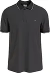 Calvin Klein STRETCH PIQUE TIPPIN Erkek Siyah Polo T-Shirt