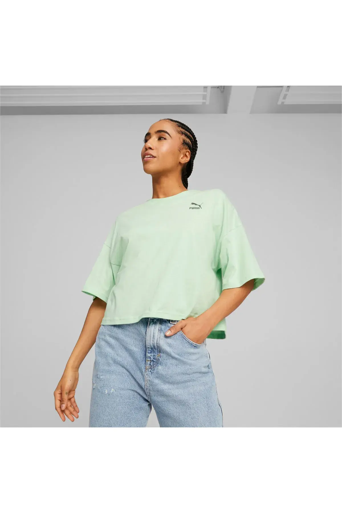 Puma Dare To Feelin Yeşil Kadın T-shirt