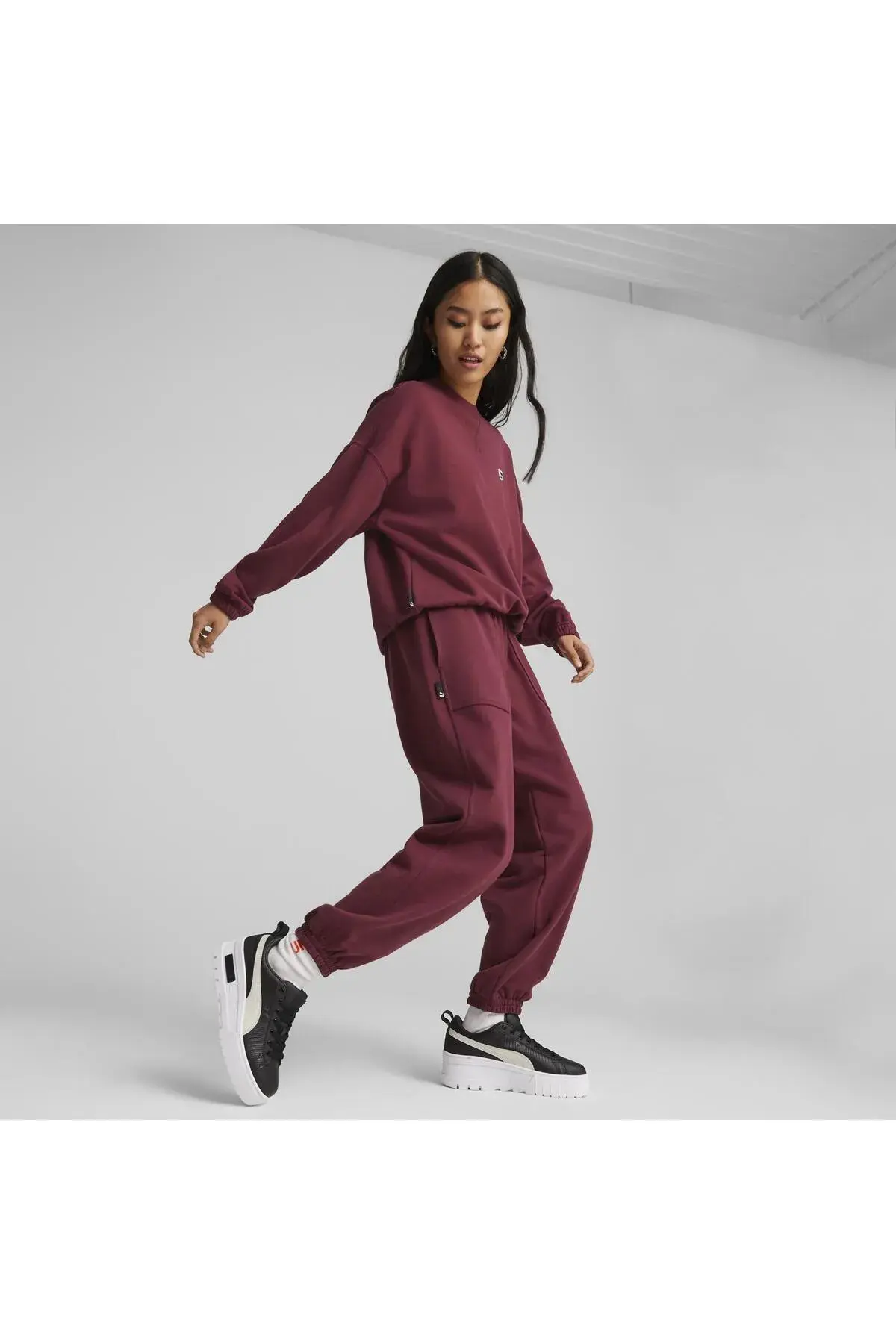 Puma DOWNTOWN Sweatpants TR Kırmızı Kadın Eşofman Altı