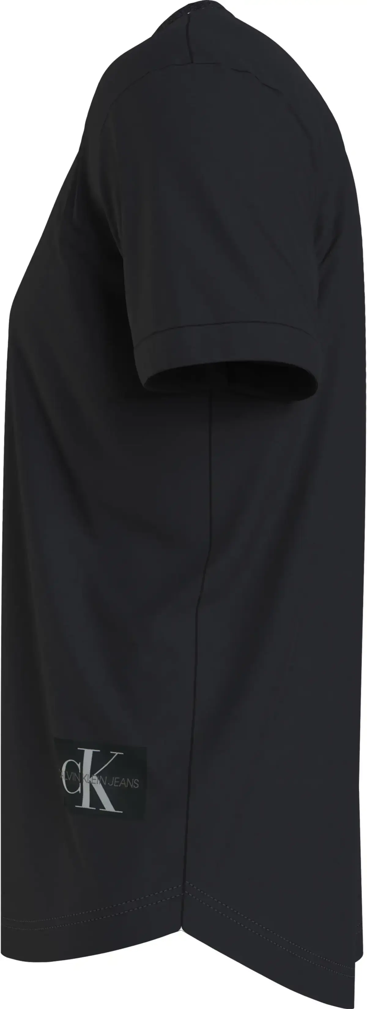 Calvin Klein BADGE TURN UP SLEEVE Erkek Siyah T-Shirt