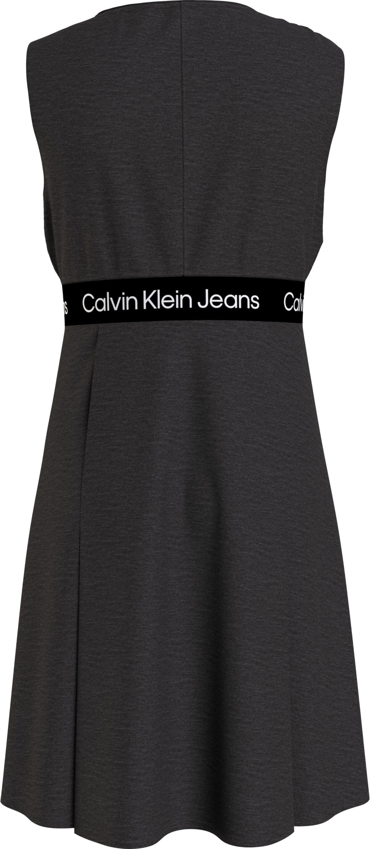 Calvin Klein LOGO TAPE PUNTO SLEE Kadın Siyah Elbise