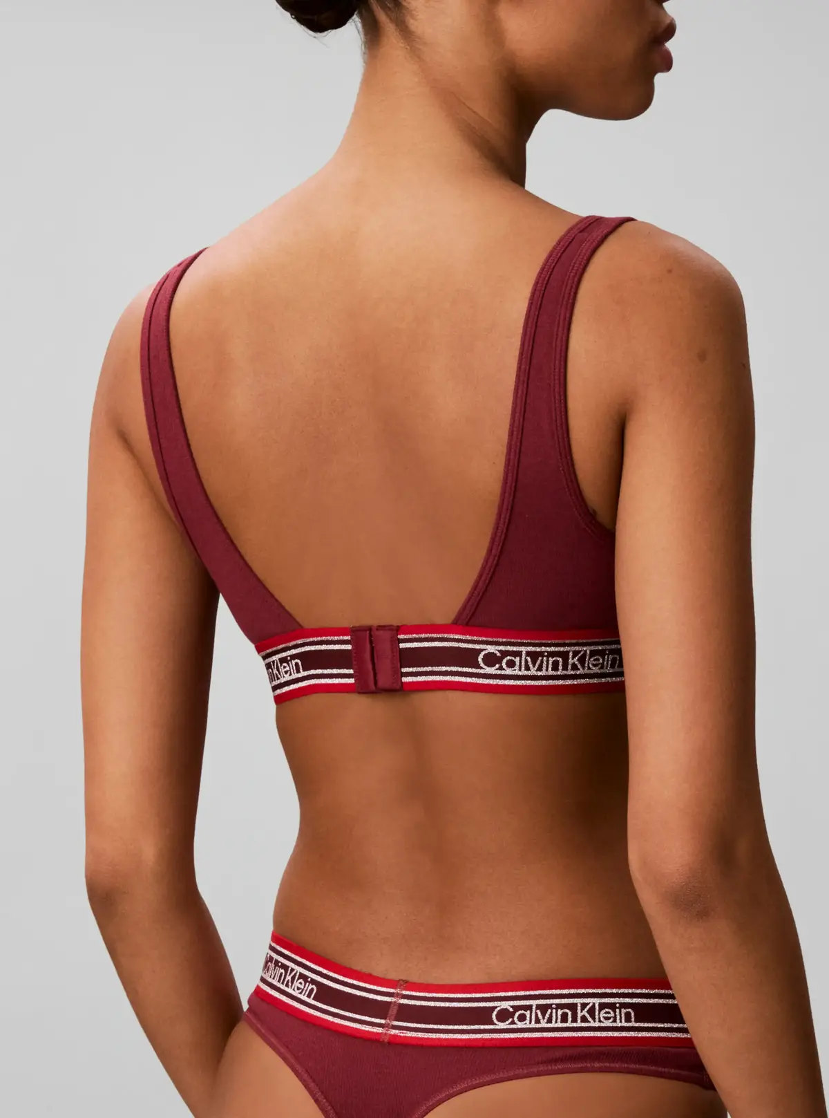 Calvin Klein UNLINED BRALETTE Bordo Sporcu Sütyeni Bra