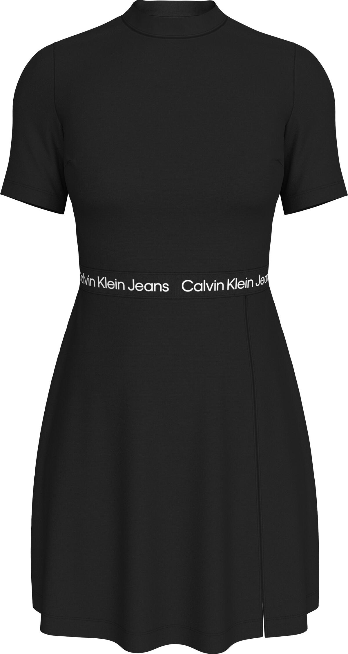 Calvin Klein TAPE MILANO SHORT SL Kadın Siyah Elbise