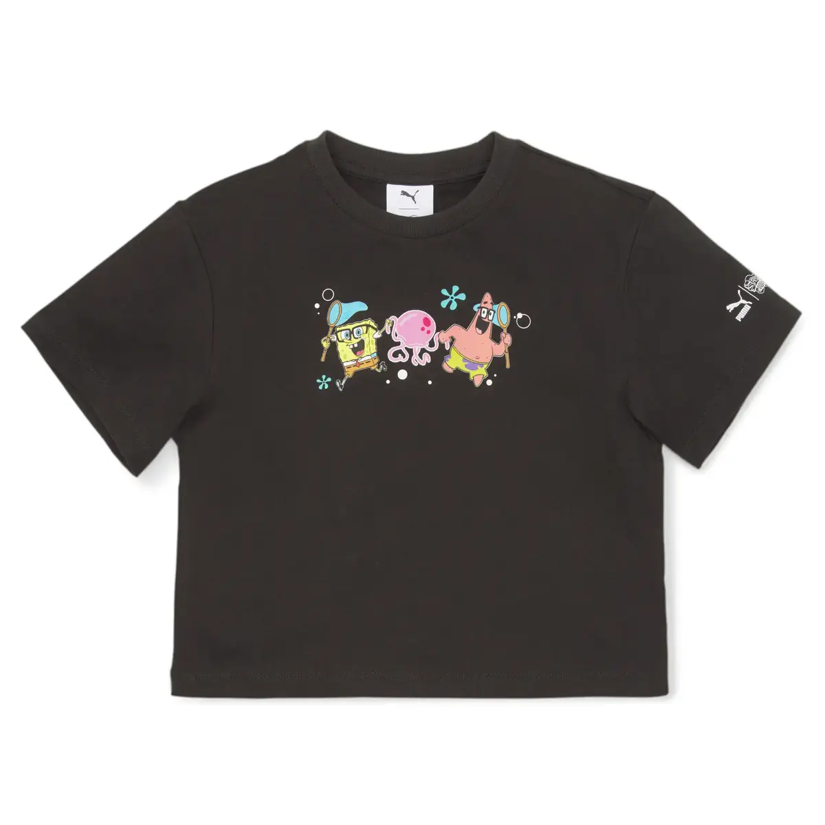 PUMA x SPONGEBOB Girls Tee Siyah Çocuk T-Shirt